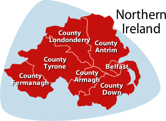 Map of Northern Ireland
